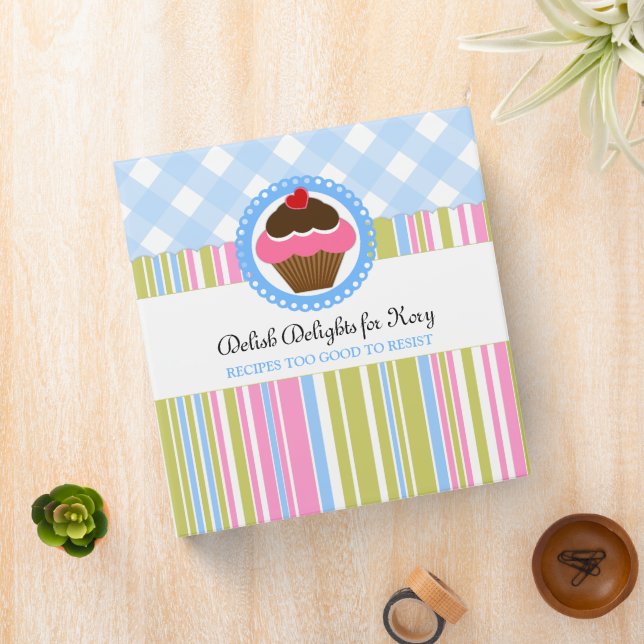 Custom Cupcake Bakery 1.5 inch Binder (In Situ)
