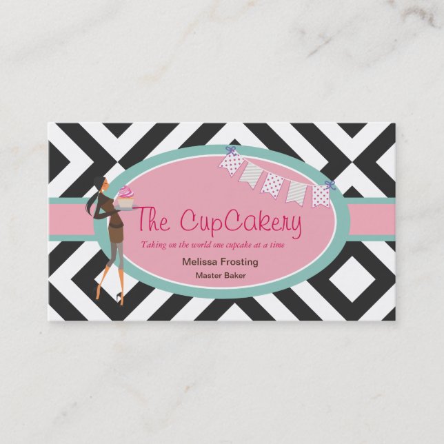 Custom Cupcake Bakery Business Cards (Front)
