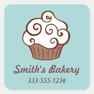 Custom Cupcake Business Stickers