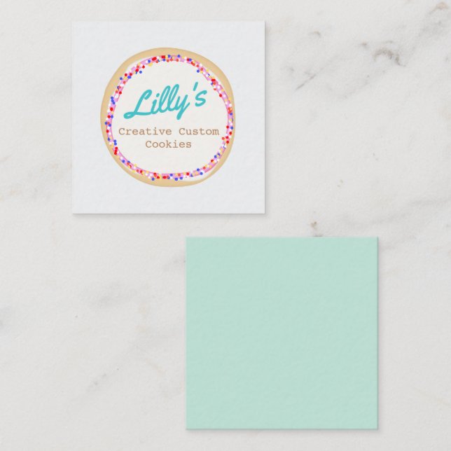 Custom Cupcake or Cookie Decorator Card (Front/Back)