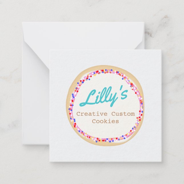 Custom Cupcake or Cookie Decorator Card (Front)