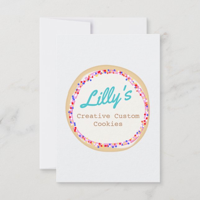 Custom Cupcake or Cookie Decorator Invitation (Front)