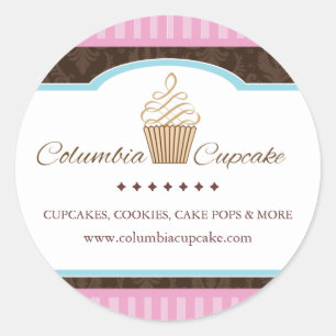 Custom Cupcake Packaging Stickers