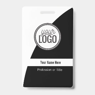 Custom Curved Colour Block Professional Name Badge