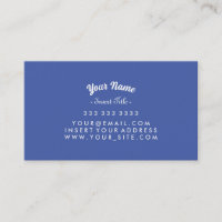 Custom Curved Text Medium Blue Business Card