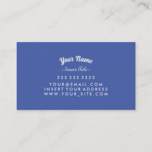 Custom Curved Text Medium Blue Business Card