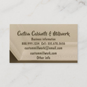 Custom Custom Cabinets & Millwork  Business Card