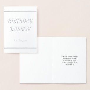 Custom & Customizable "BIRTHDAY WISHES!" Card