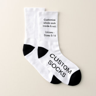 Custom Customizable Large Socks