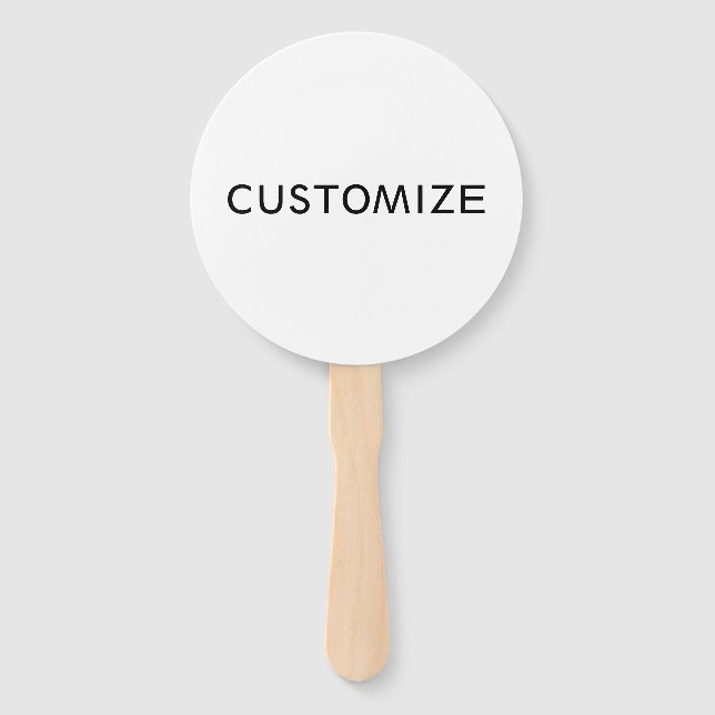 CUSTOM CUSTOMIZE CUSTOMIZABLE TEMPLATE BLANK HAND FAN (Front)