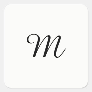 CUSTOM CUSTOMIZE MONOGRAM TEMPLATE SQUARE STICKER