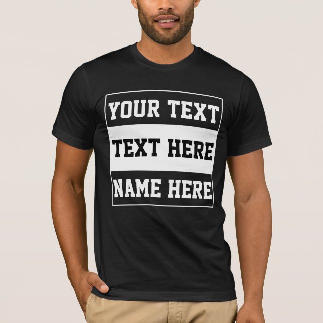 Custom customize name text personalize gift T-Shirt (Front)