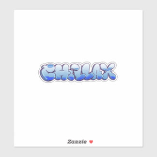 Custom-Cut "Chillax" Graffiti Vinyl Sticker