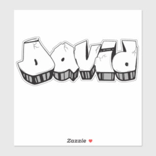 Custom-Cut "David" Graffiti Vinyl Sticker
