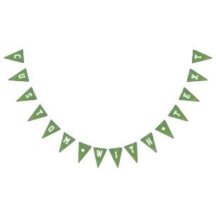 Custom Cut Grass Lawn Bunting Flags