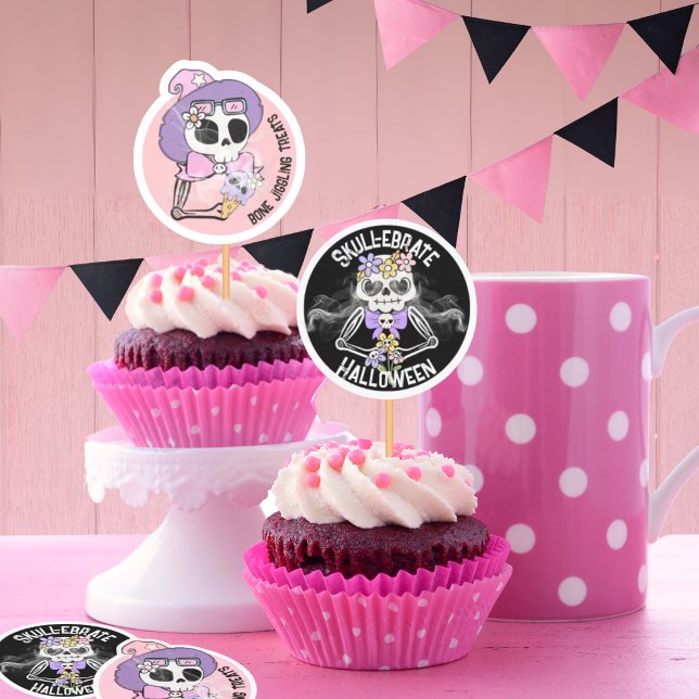 Custom-Cut Halloween Cupcake Topper Stickers (Creator Uploaded)