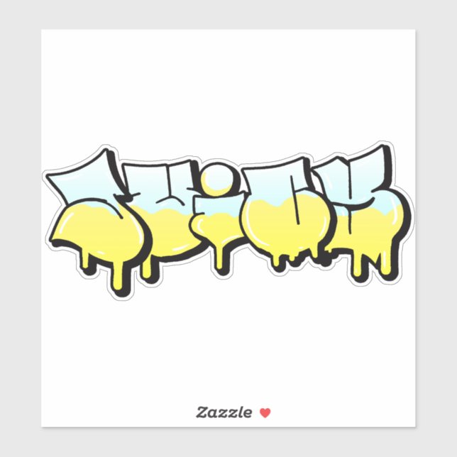 Custom-Cut "Juicy" Graffiti Vinyl Sticker (Sheet)