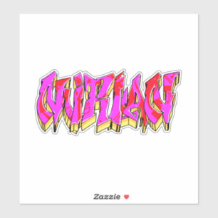 Custom-Cut "Mirian" Graffiti Vinyl Sticker