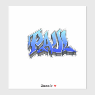 Custom-Cut "Paul" Graffiti Vinyl Sticker