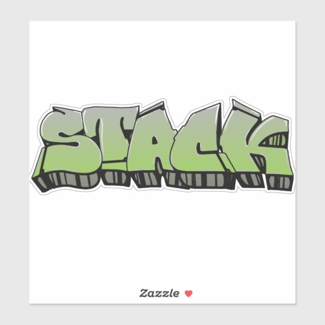 Custom-Cut "Stack" Graffiti Vinyl Sticker (Sheet)