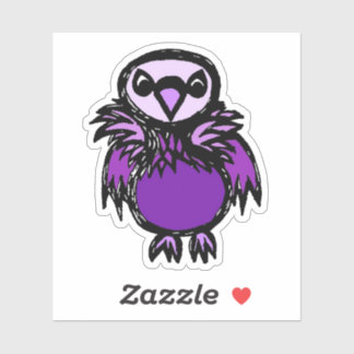 Custom-Cut Vinyl Sticker - Violet Vulture
