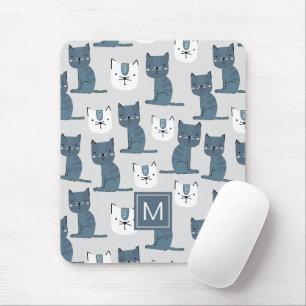 Custom Cute Animal Cats Pattern Mouse Pad
