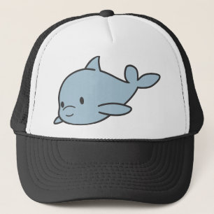 Custom Cute Baby Dolphin Cartoon Trucker Hat