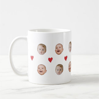 Custom Cute Baby Face 2 Photos Mug