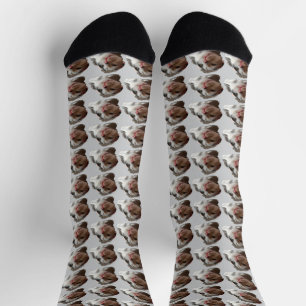 Custom Cute Cat image Pattern Socks