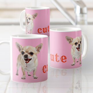 Custom Cute Chihuahua Aggro Nasty Vicious Coffee Mug