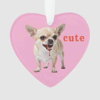 Custom Cute Chihuahua Aggro Nasty Vicious Ornament