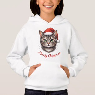 Custom Cute Christmas Cat with Santa Hat