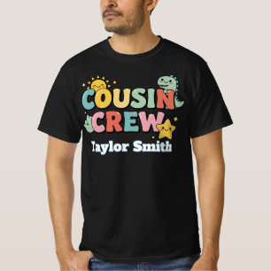 Custom Cute Cousin Crew Matching Family T-Shirt