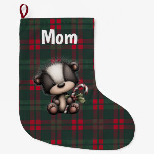 Custom cute cub Christmas Large Christmas Stocking