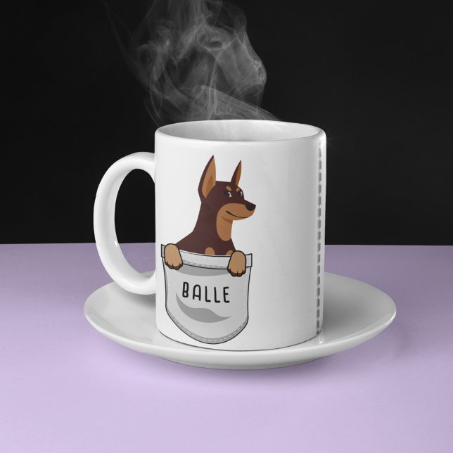 Custom Cute Doberman for Dog Lover Trainer Lover Coffee Mug (Creator Uploaded)
