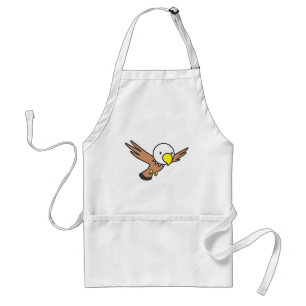 Custom Cute Eagle Cartoon Logo Standard Apron