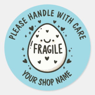 Custom Cute Egg Fragile Stickers