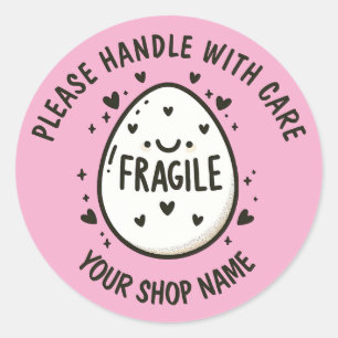 Custom Cute Egg Fragile Stickers
