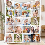 Custom Cute Family 20 Photos Collage Simple Fleece Blanket<br><div class="desc">Cozy Memories Photo Collage Blanket Wrap yourself in warmth and cherished moments with our Cozy Memories Photo Collage Blanket. This modern and simple design is perfect for showcasing up to 20 photos of your most treasured memories. Whether it's family gatherings, beloved grandparents, close friends, playful pets, or joyful moments with...</div>
