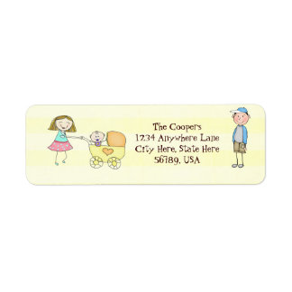 Custom Cute Family Return Address Labels
