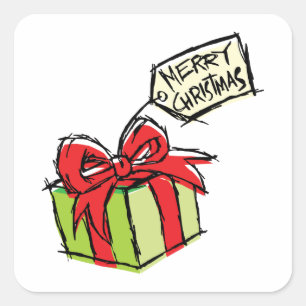 Custom Cute Gift Box with Merry Christmas Tag Mugs