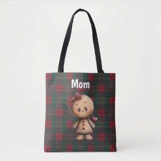 Custom cute gingerbread Christmas Tote Bag
