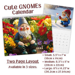 Custom cute Gnome colourful bright funny Vol. 2 -  Calendar