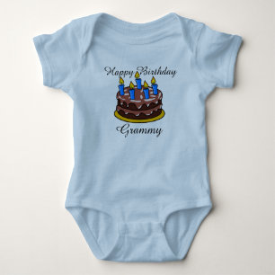 Custom cute Happy Birthday Grammy baby Shirt