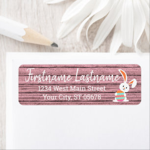 Custom Cute Happy Easter Bunny with Colored Egg