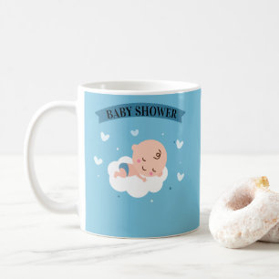 CUSTOM Cute Light Blue Baby Shower Coffee Mug
