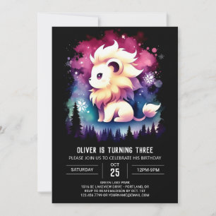 Custom Cute Lion Birthday Invitation