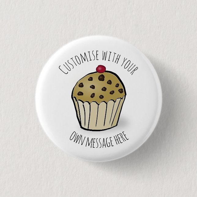 Custom Cute Mini Muffin 1 Inch Round Button (Front)