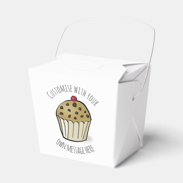 Custom Cute Mini Muffin Custom Text Favor Box (Front Side)