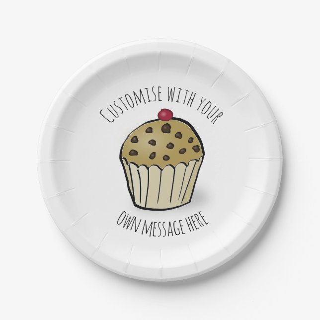 Custom Cute Mini Muffin Paper Plate (Front)